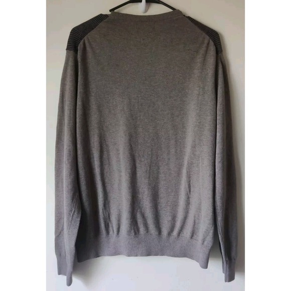 Banana‎ Republic Men's Long Sleeve Glen Plaid Sweater Gray/Blue Size Large - Picture 2 of 5